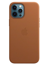 Læder-etui med MagSafe til iPhone 12/12 Pro – saddelbrun